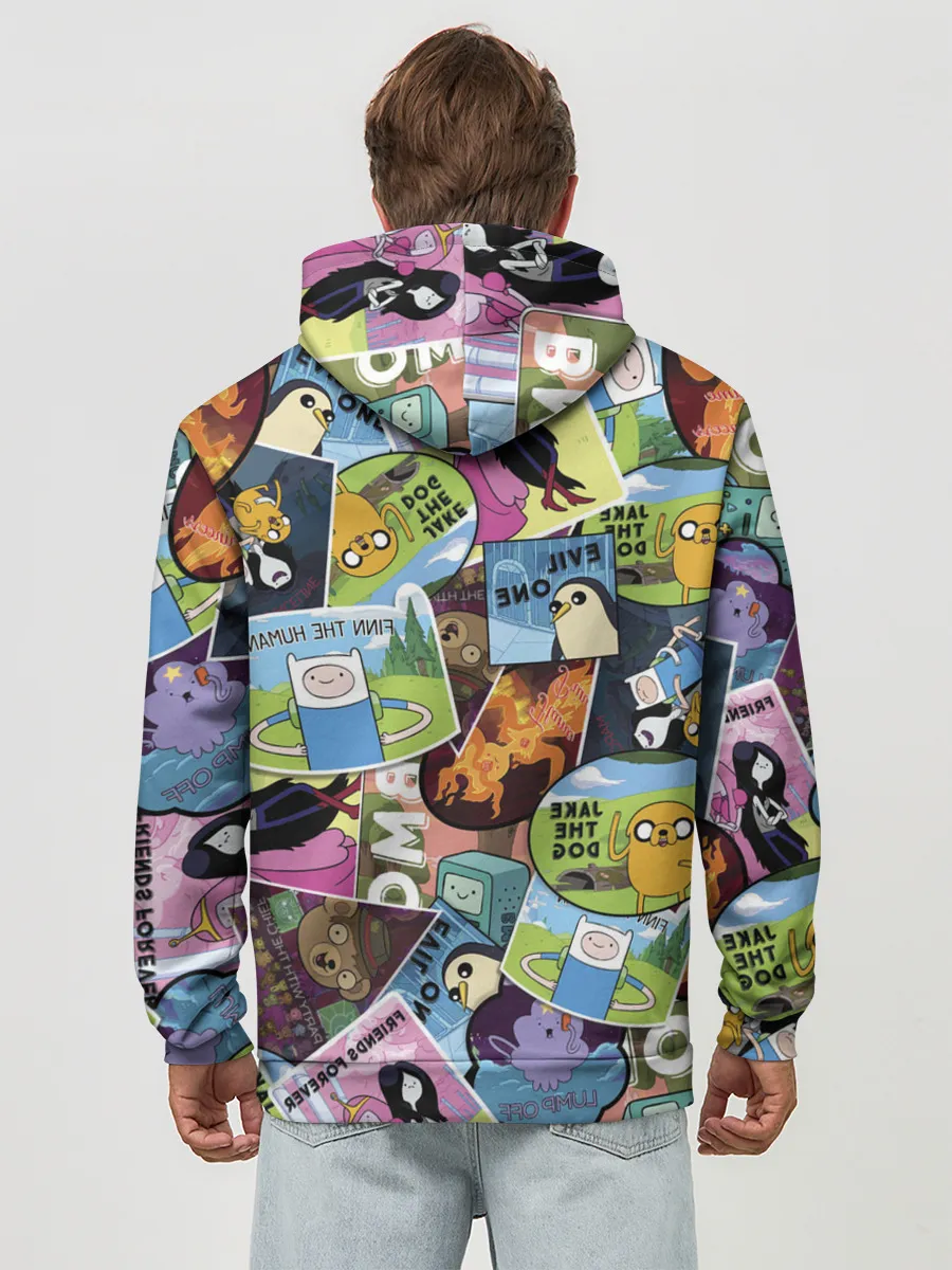 Худи мужской база хлопок / Время Приключений