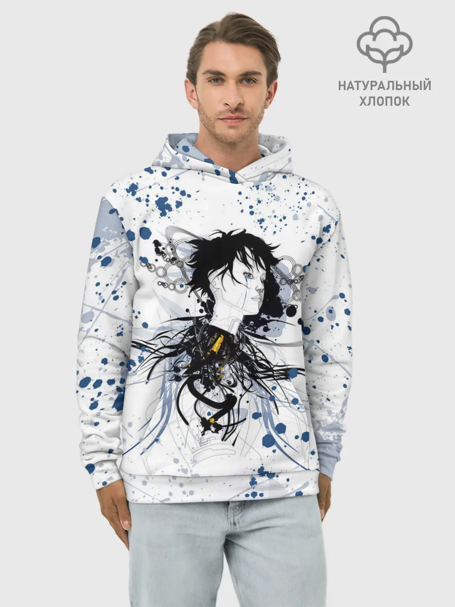 Худи мужской база хлопок / Призрак в доспехах