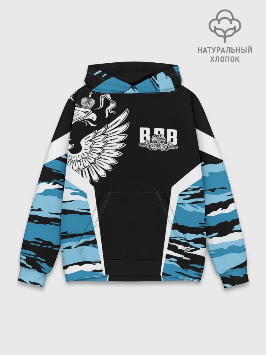 Худи мужской база хлопок / Камуфляж ВДВ