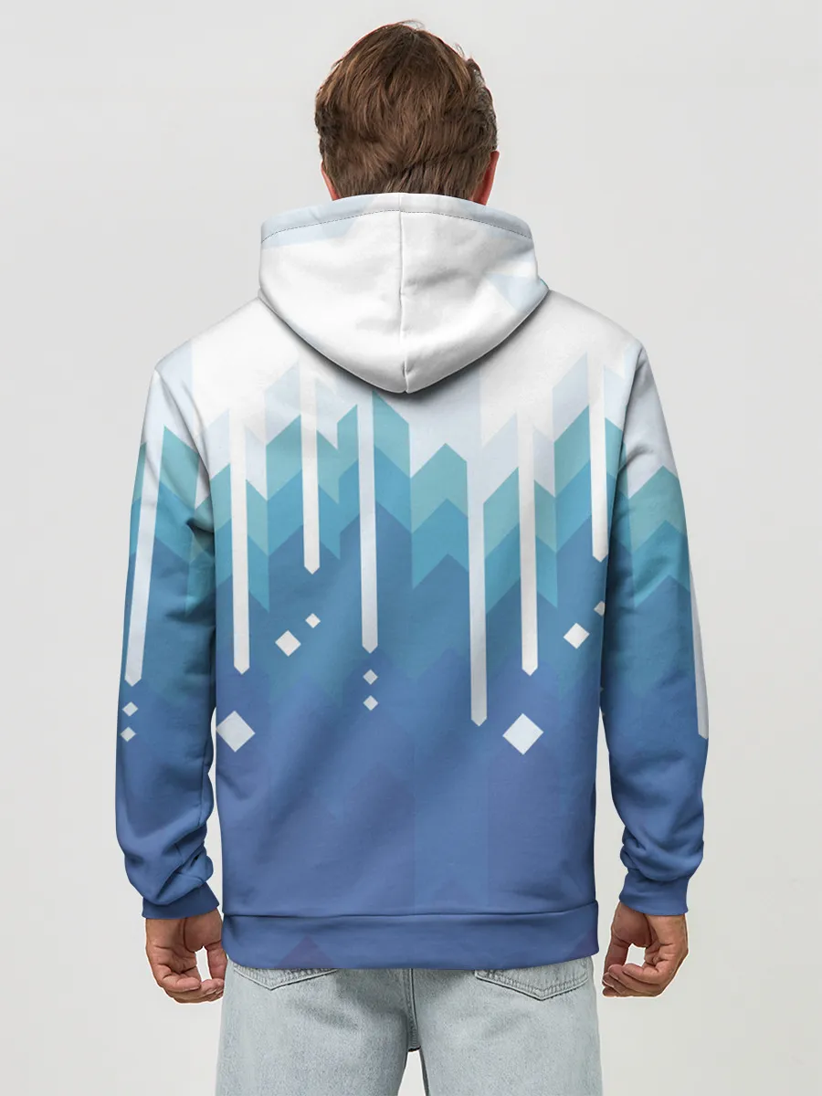 Худи мужской база хлопок / Пиксельные сливки