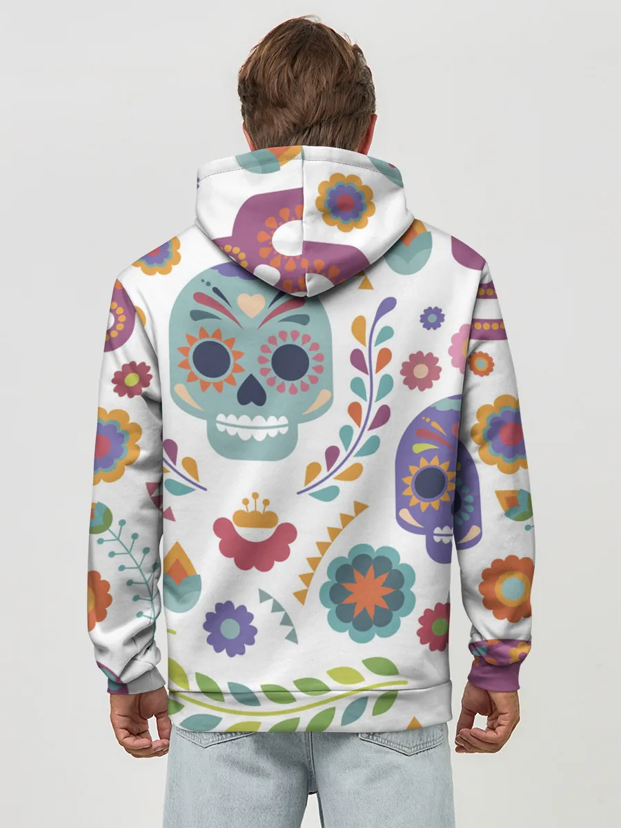 Худи мужской база хлопок / Мексиканские мотивы