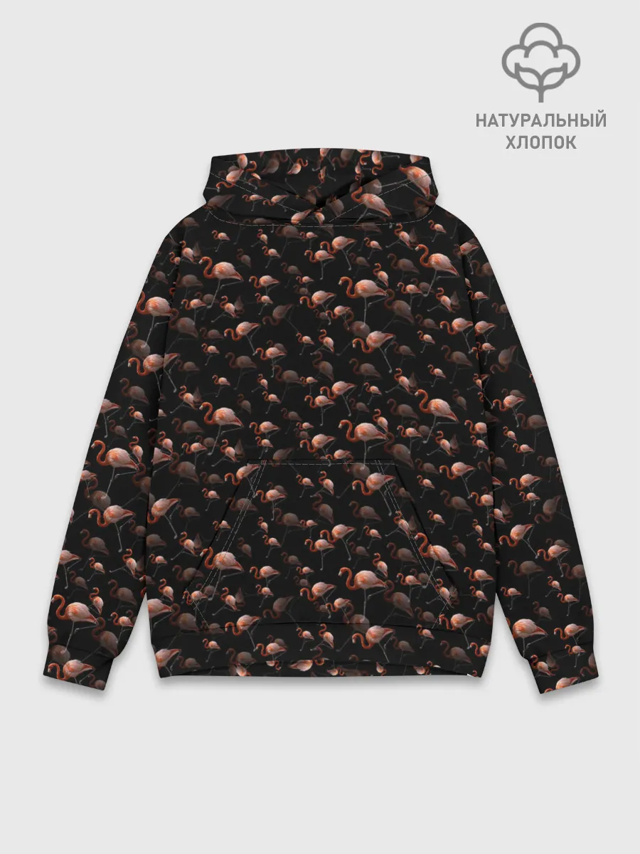Худи мужской база хлопок / Фламинго