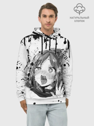 Худи мужской база хлопок / АХЕГАО с подтёками