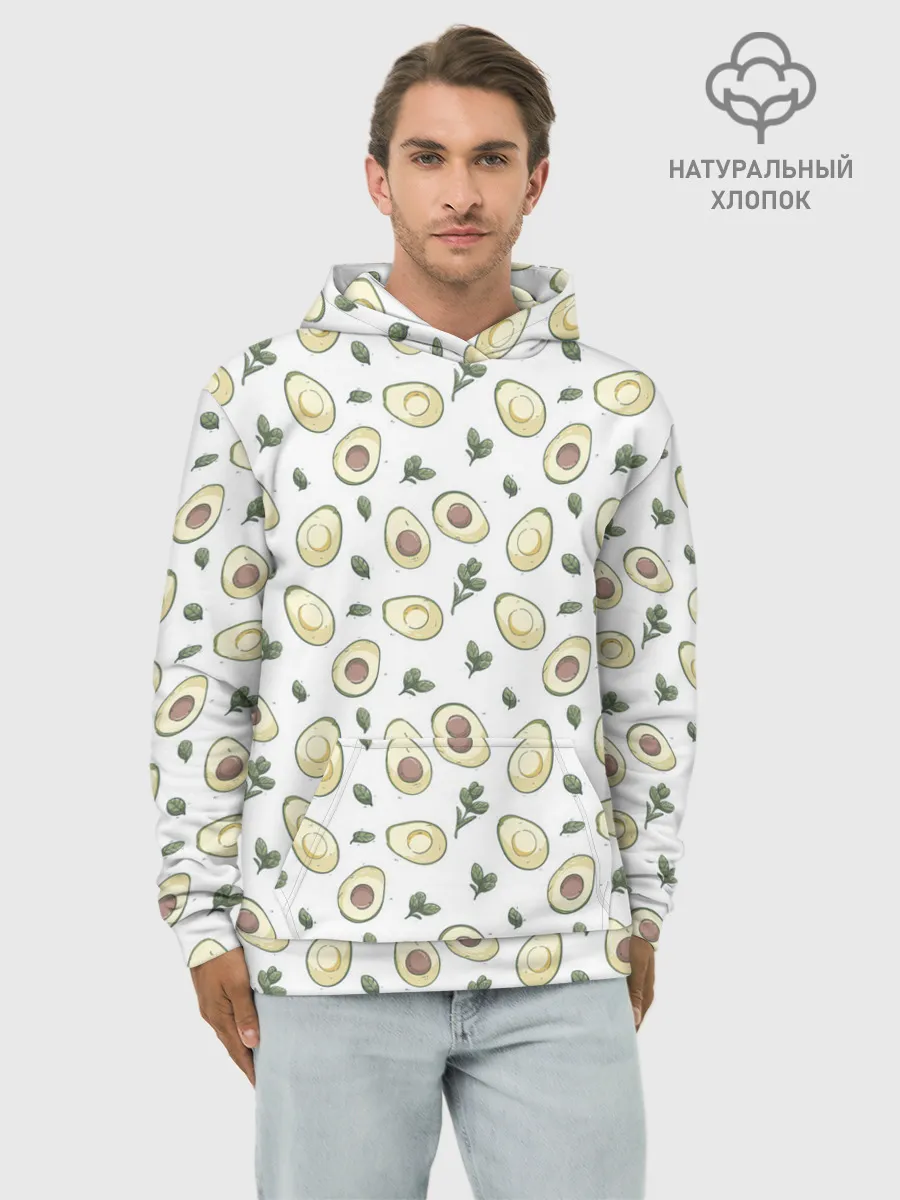 Худи мужской база хлопок / АВОКАДО