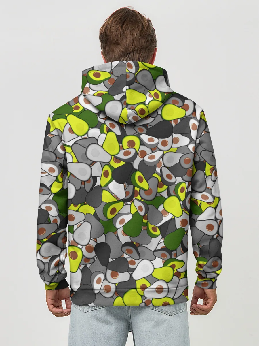 Худи мужской база хлопок / Камуфляж с авокадо