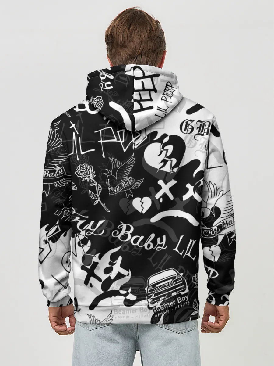 Худи мужской база хлопок / LIL PEEP