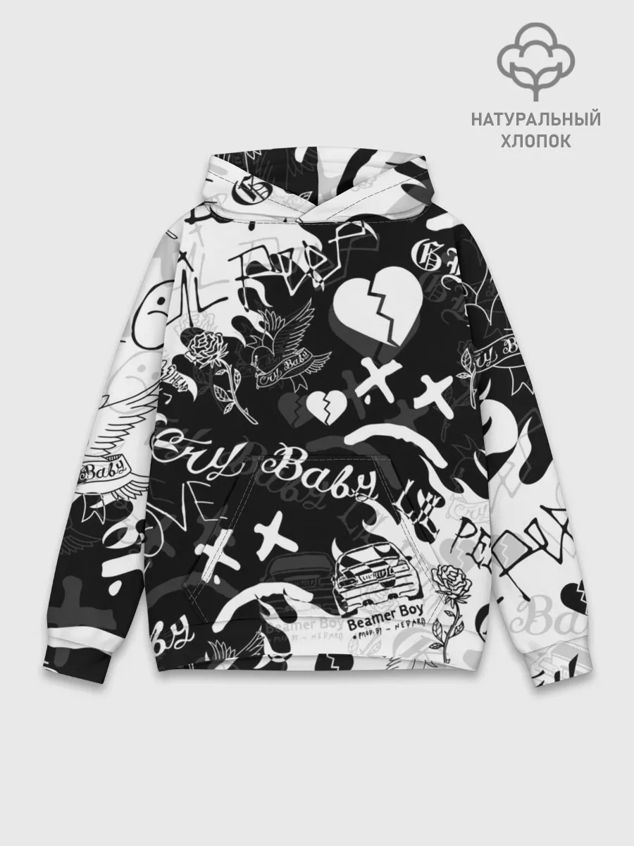 Худи мужской база хлопок / LIL PEEP