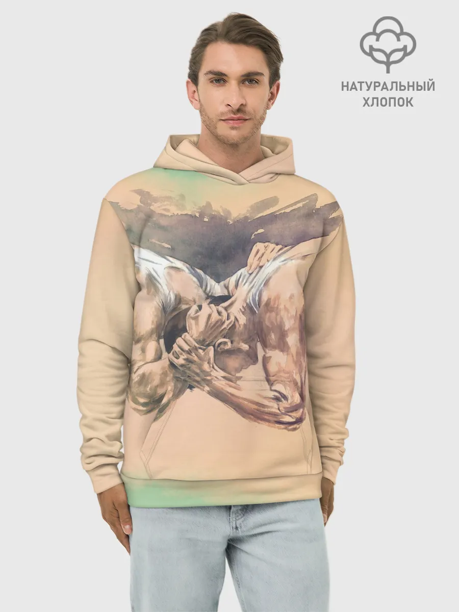 Худи мужской база хлопок / Борьба