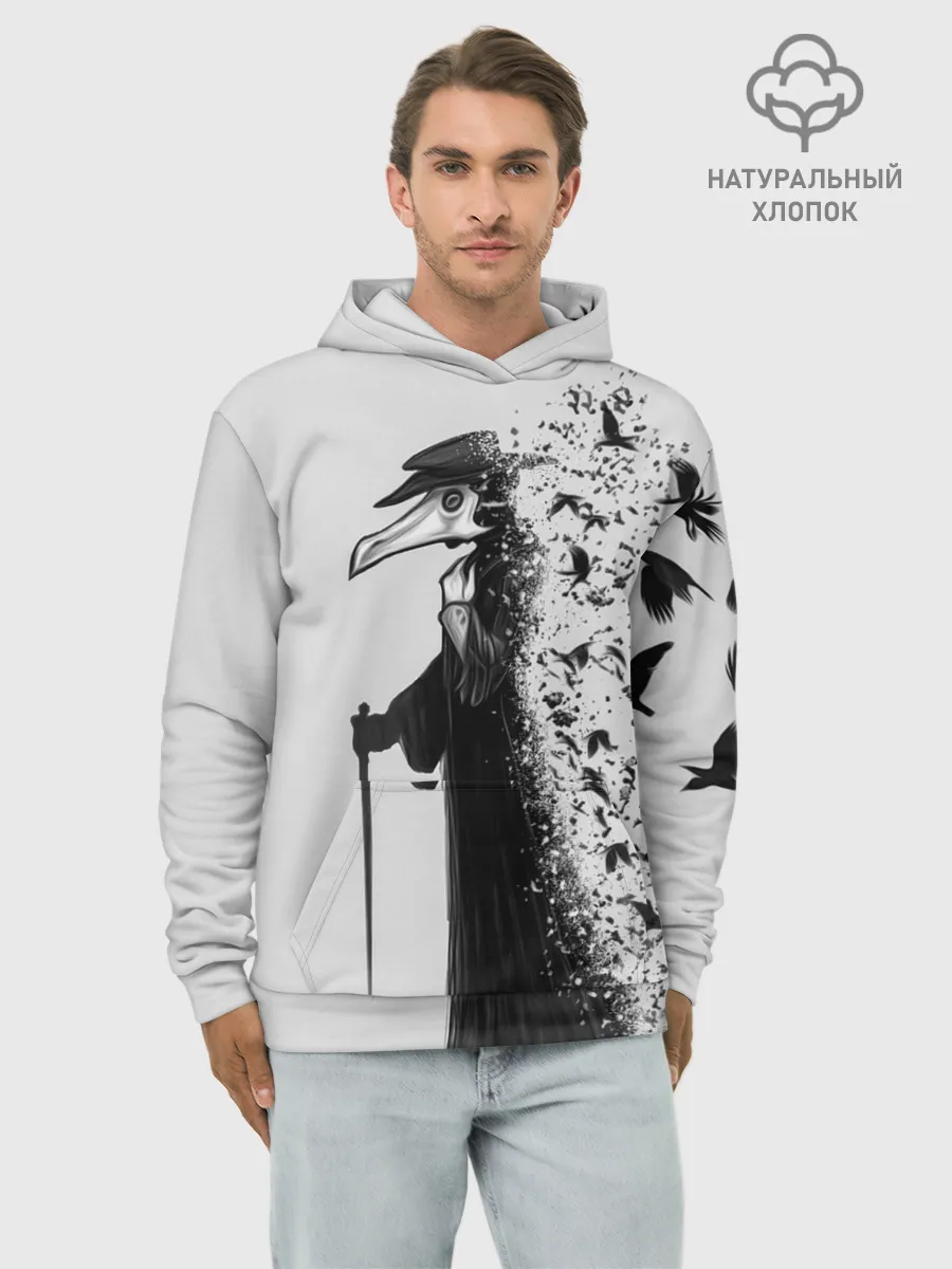 Худи мужской база хлопок / Чумной доктор