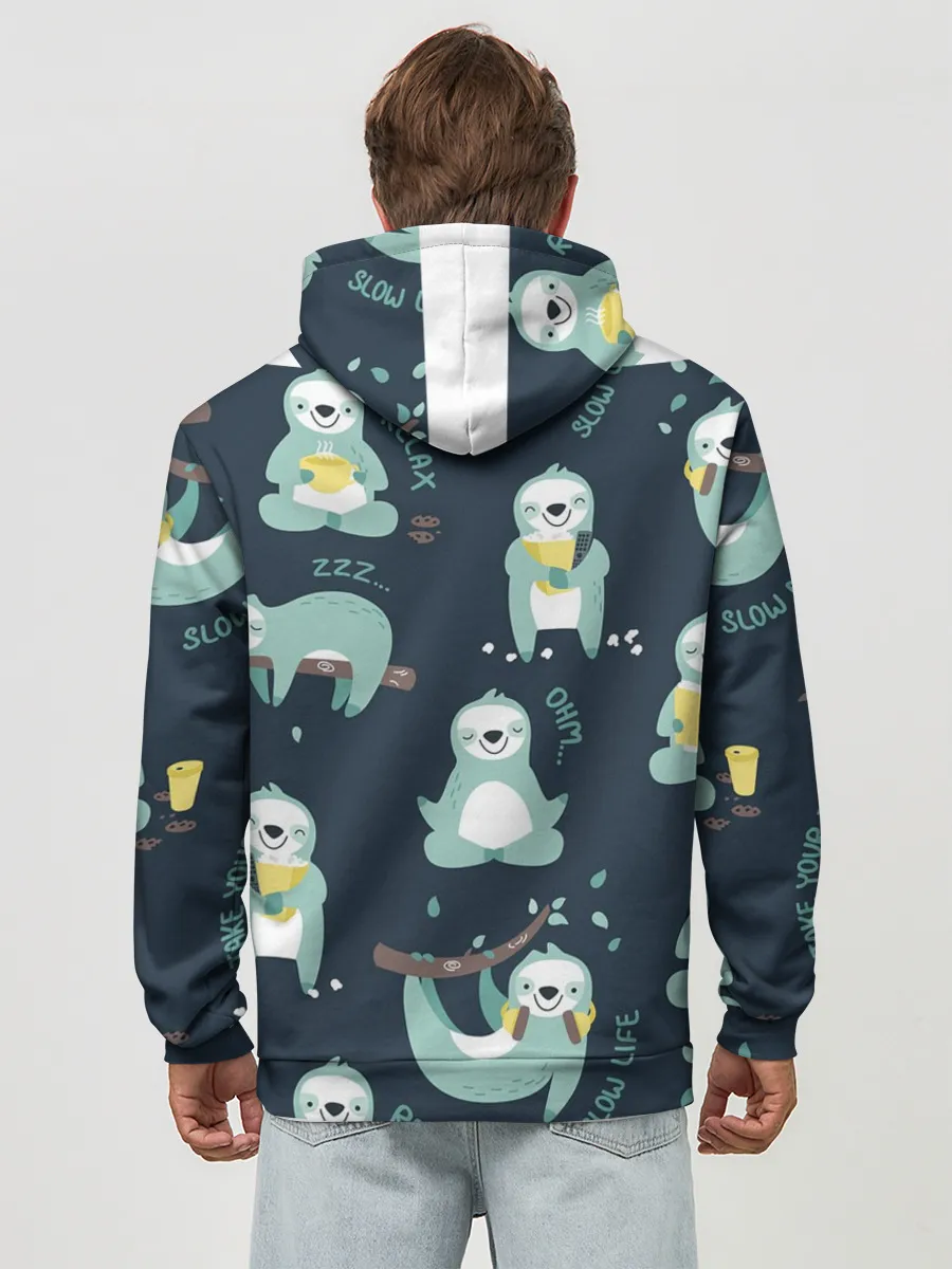 Худи мужской база хлопок / ленивцы