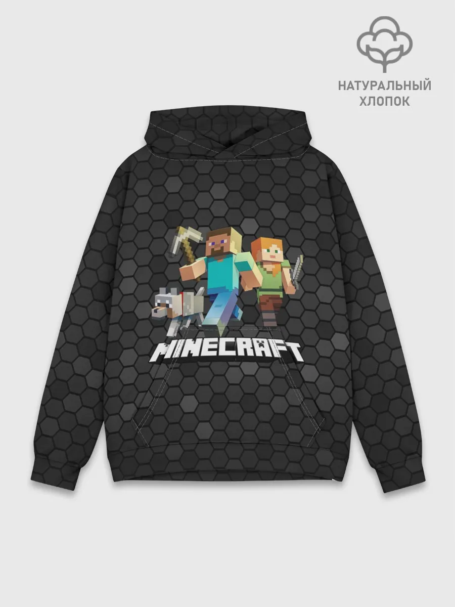 Худи мужской база хлопок / Minecraft / Майнкрафт