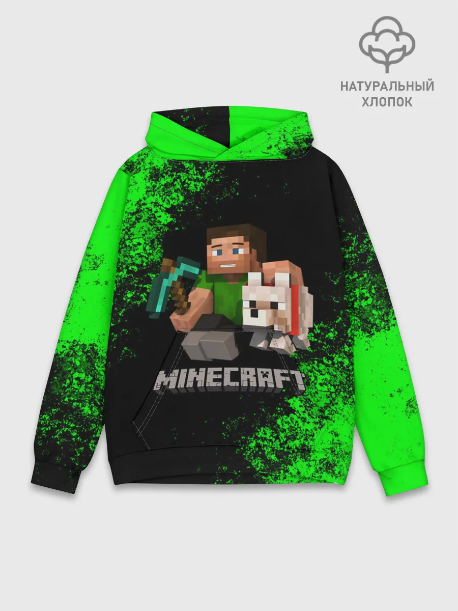 Худи мужской база хлопок / MINECRAFT