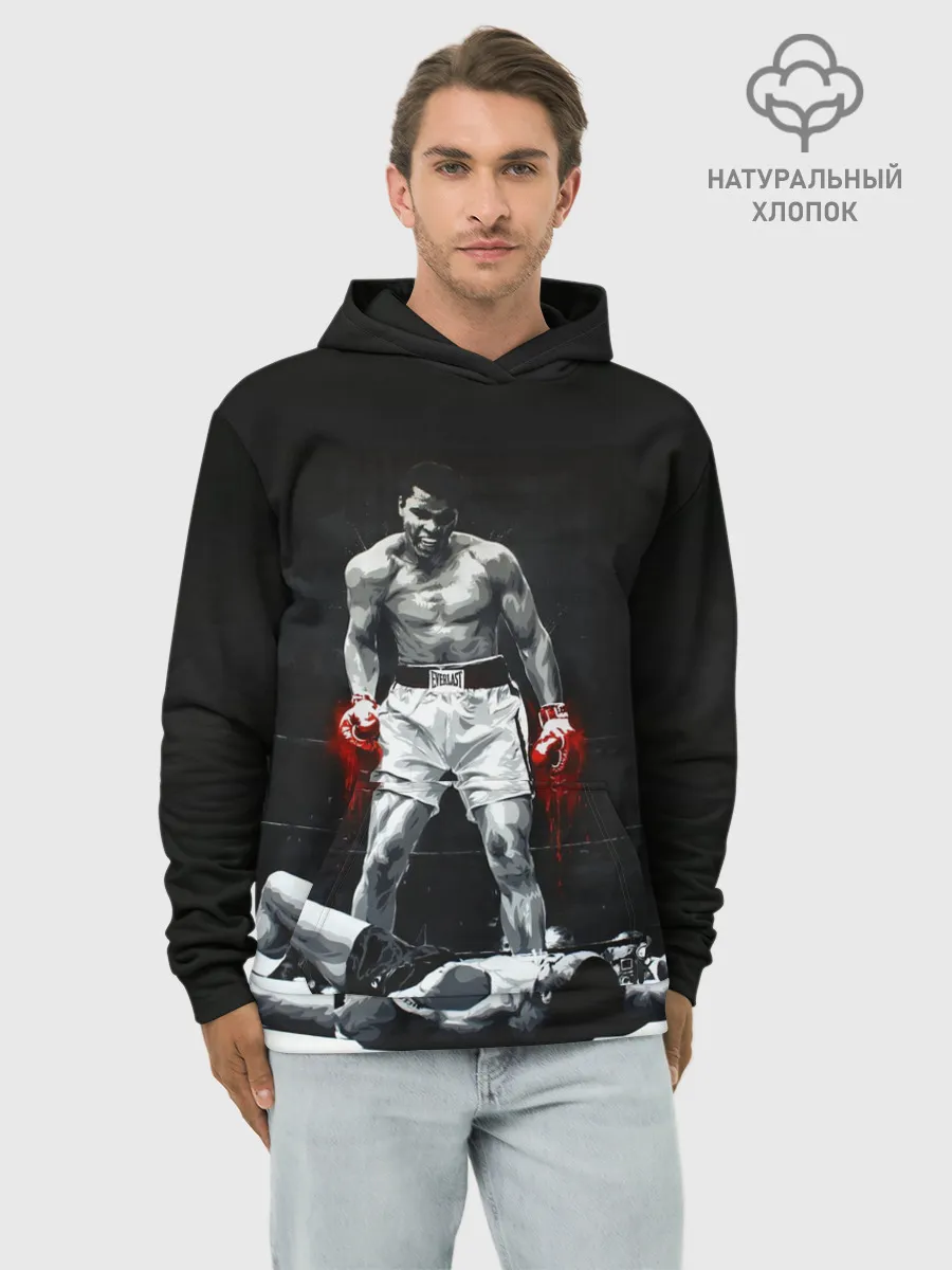 Худи мужской база хлопок / Muhammad Ali