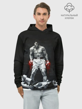 Худи мужской база хлопок / Muhammad Ali
