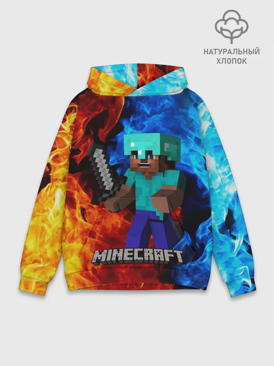 Худи мужской база хлопок / MINECRAFT
