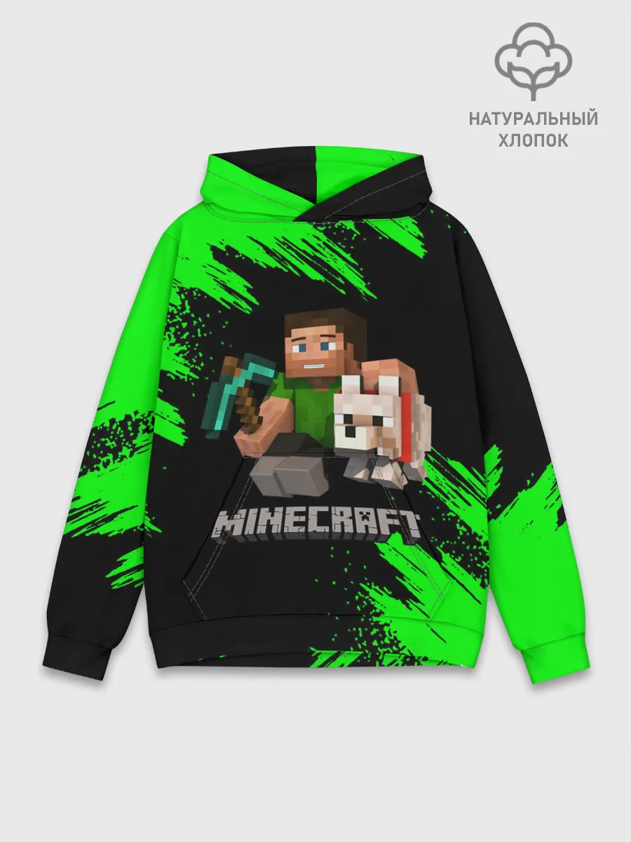 Худи мужской база хлопок / MINECRAFT