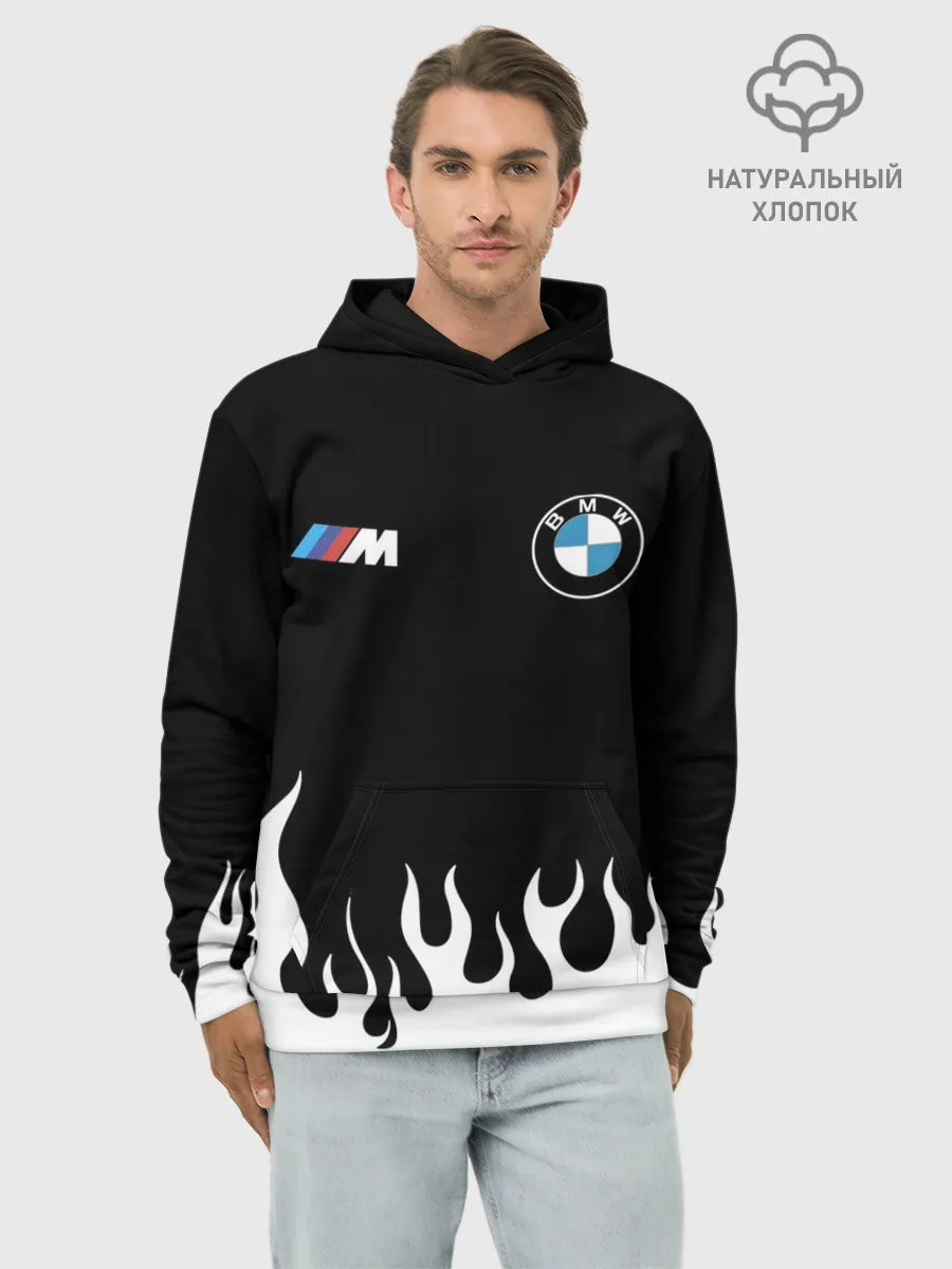 Худи мужской база хлопок / BMW / БМВ
