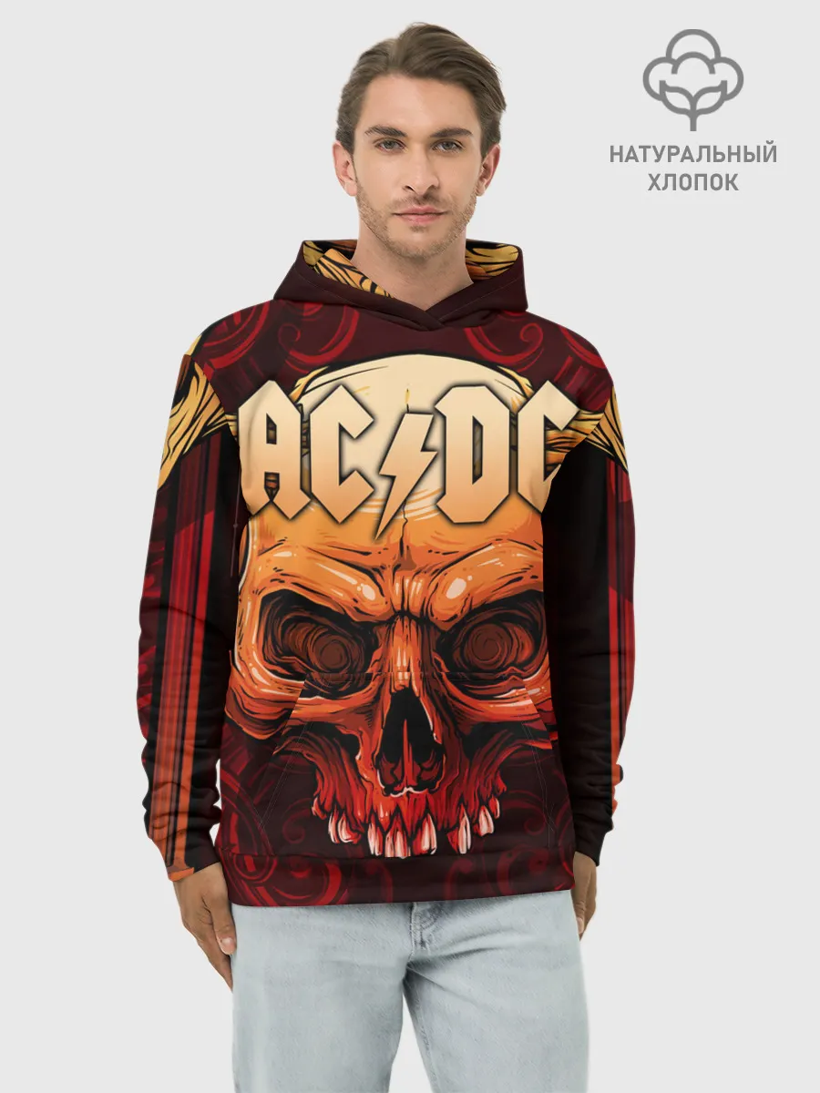 Худи мужской база хлопок / AC/DC