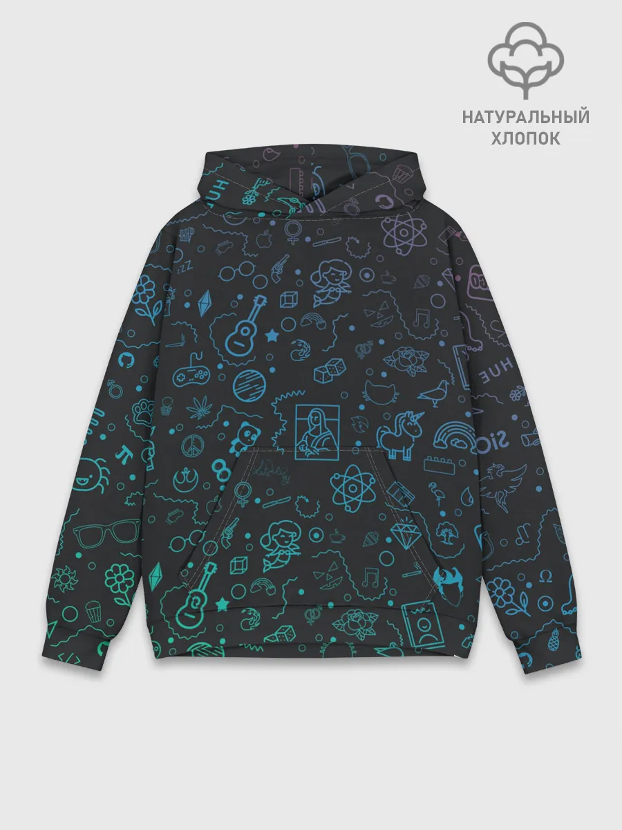 Худи мужской база хлопок / NEON