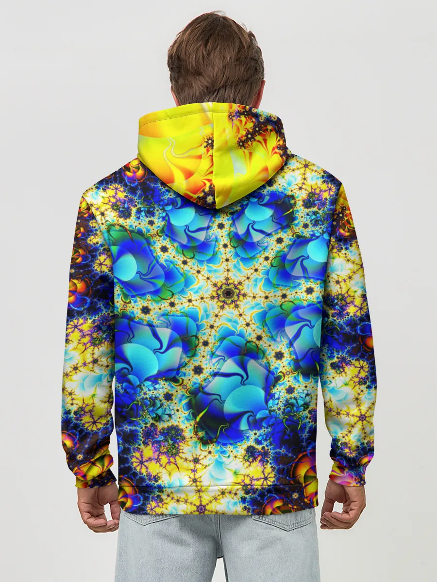 Худи мужской база хлопок / ИЛЛЮЗИЯ ФРАКТАЛОВ