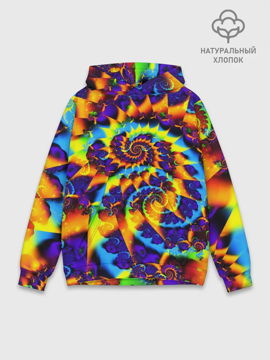 Худи мужской база хлопок / TIE-DYE COLOR