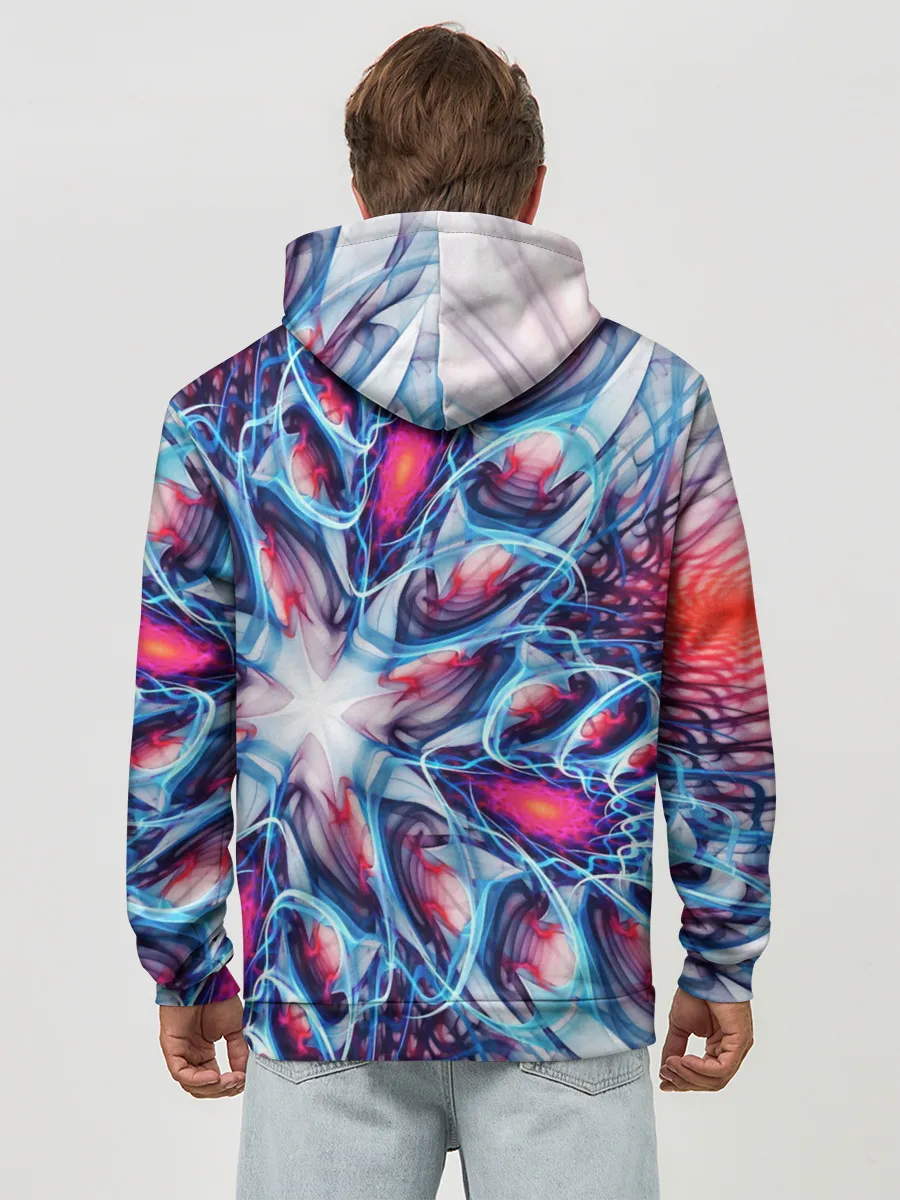 Худи мужской база хлопок / ABSTRACTION ILLUSION