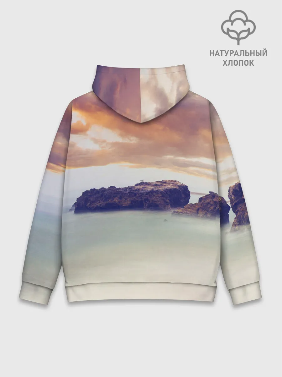 Худи мужской база хлопок / Sea Sunset Horse