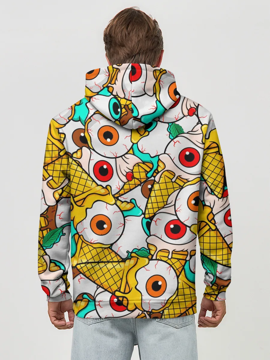 Худи мужской база хлопок / Морожки с глазами