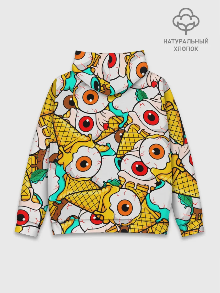 Худи мужской база хлопок / Морожки с глазами