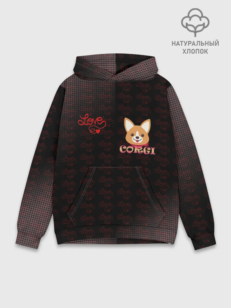 Худи мужской база хлопок / Корги