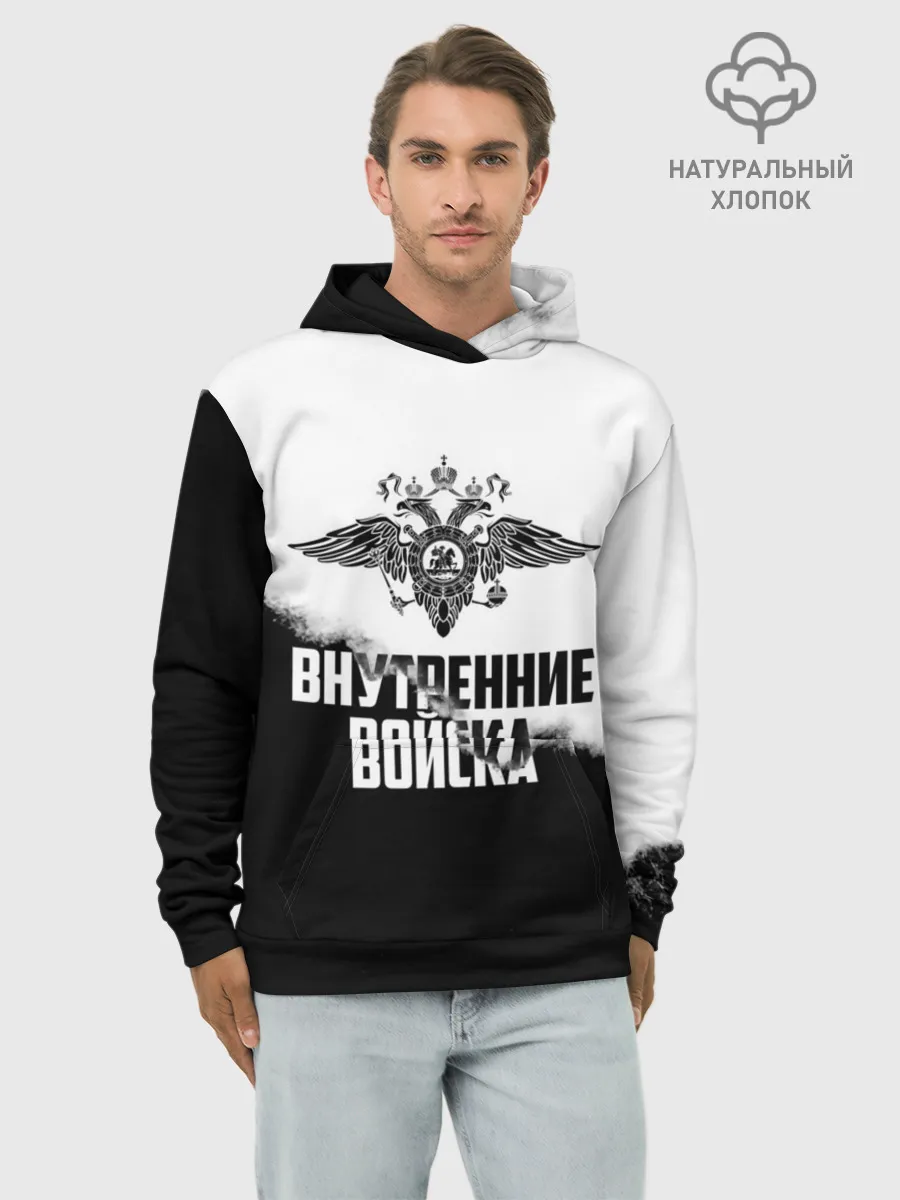 Худи мужской база хлопок / Внутренние Войска