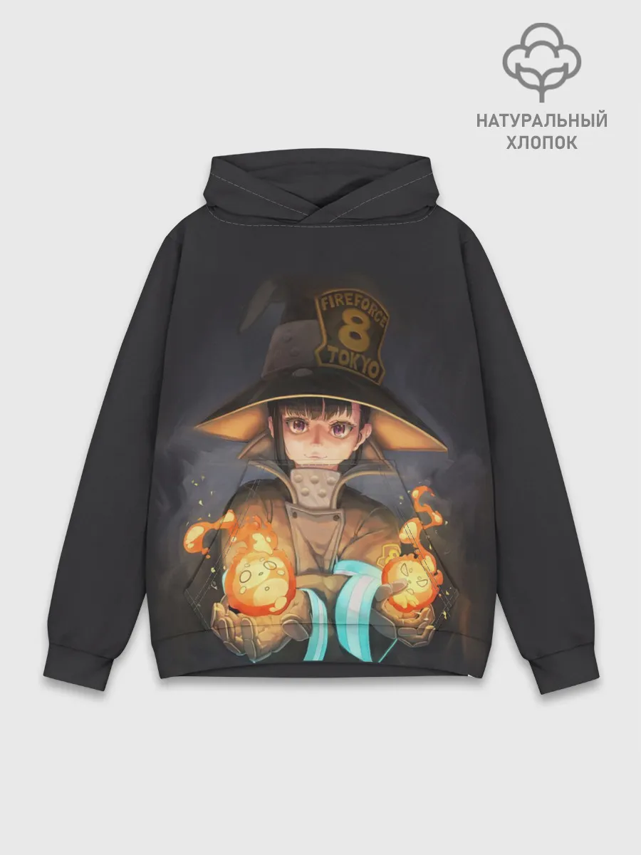 Худи мужской база хлопок / enenno shouboutai Fire Force