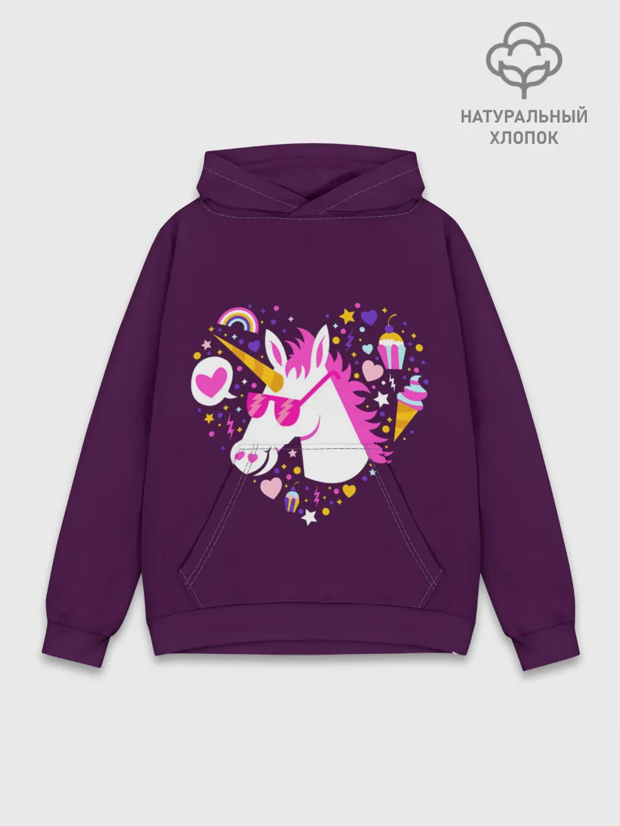 Худи мужской база хлопок / Единорог