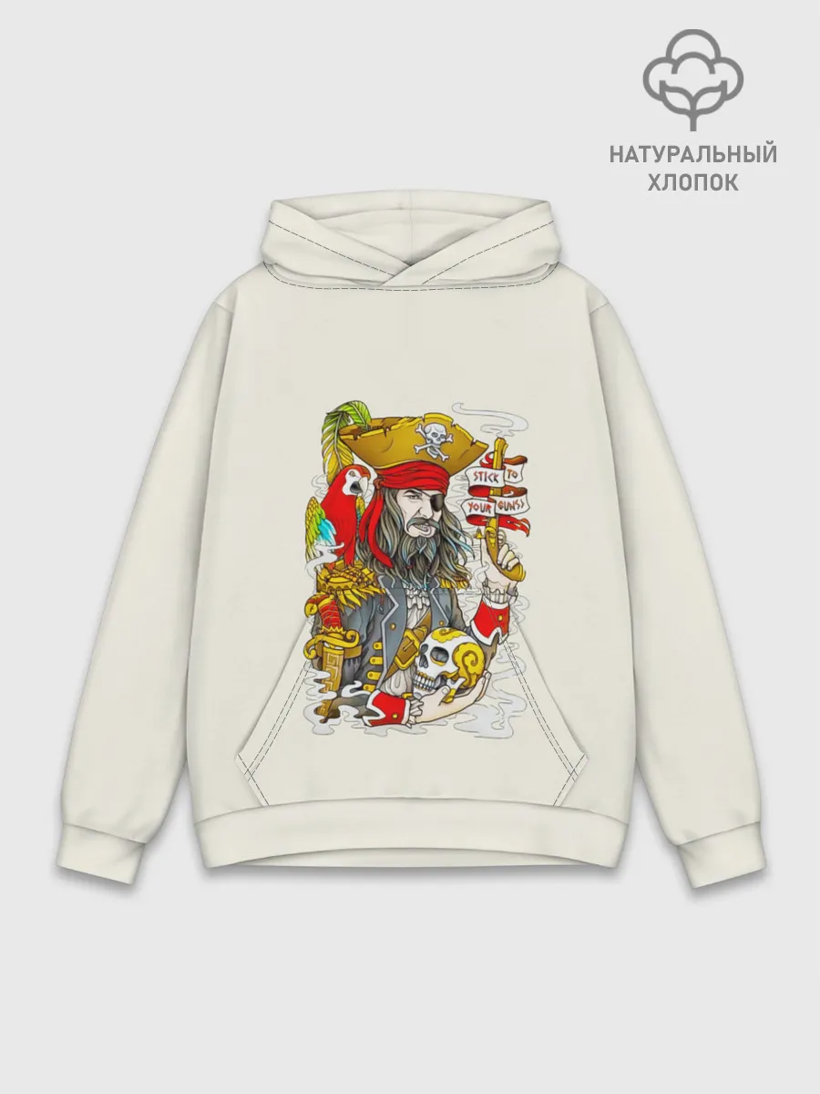 Худи мужской база хлопок / Пират