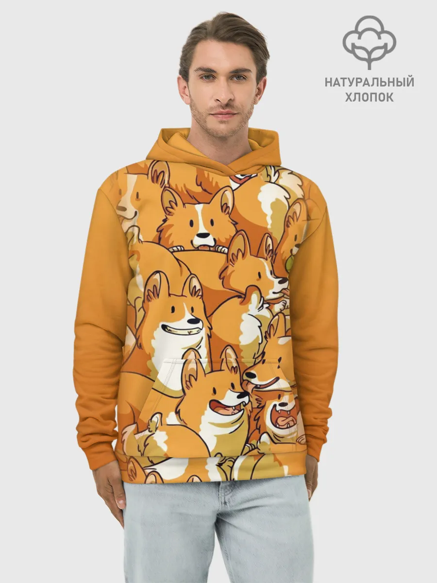Худи мужской база хлопок / Корги