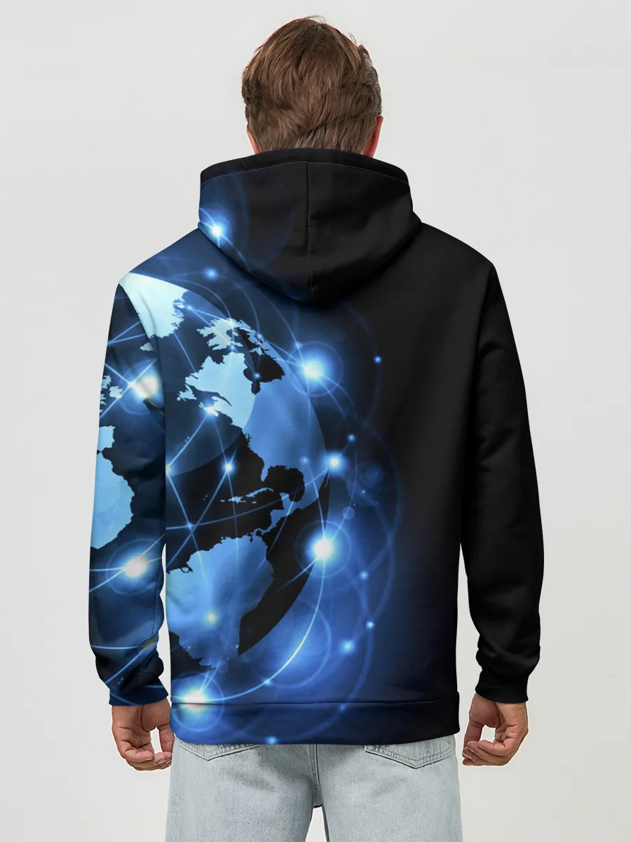 Худи мужской база хлопок / Войска связи