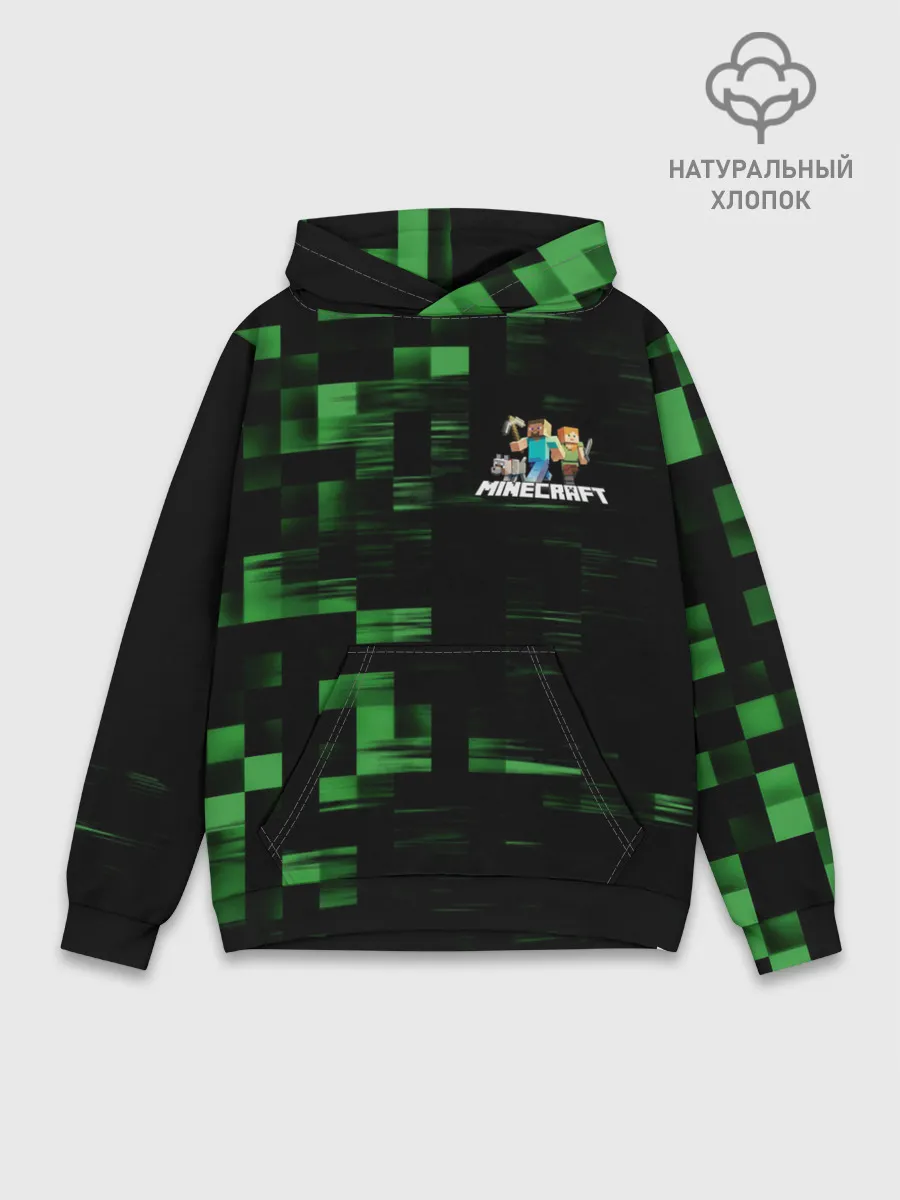 Худи мужской база хлопок / MINECRAFT.