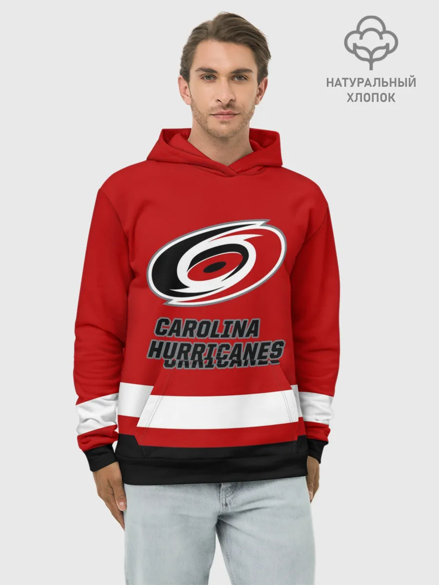 Худи мужской база хлопок / Каролина Харрикейнз