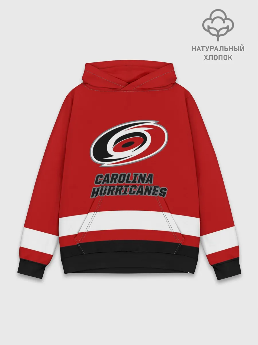 Худи мужской база хлопок / Каролина Харрикейнз