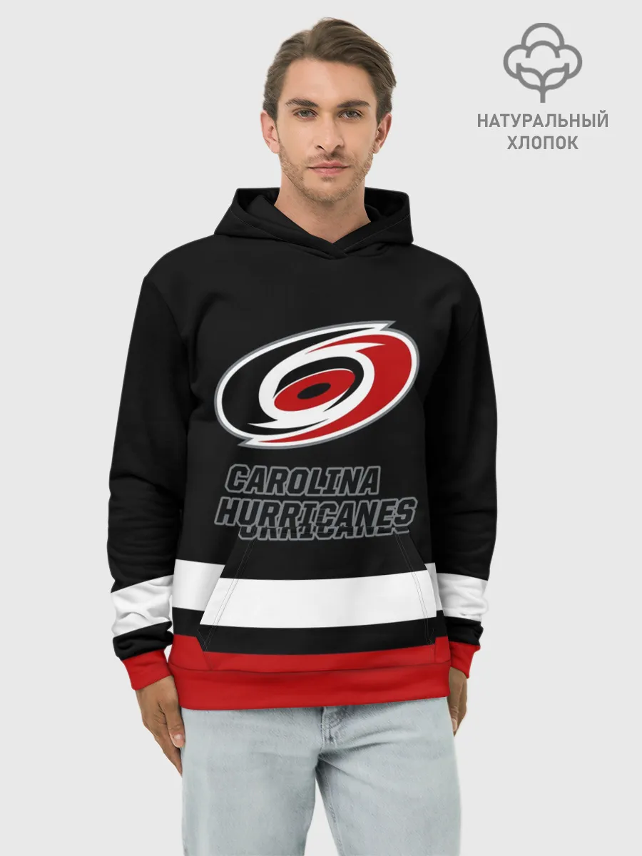 Худи мужской база хлопок / Каролина Харрикейнз