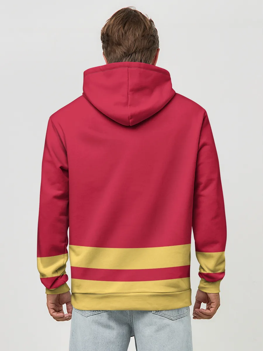 Худи мужской база хлопок / Калгари Флэймз