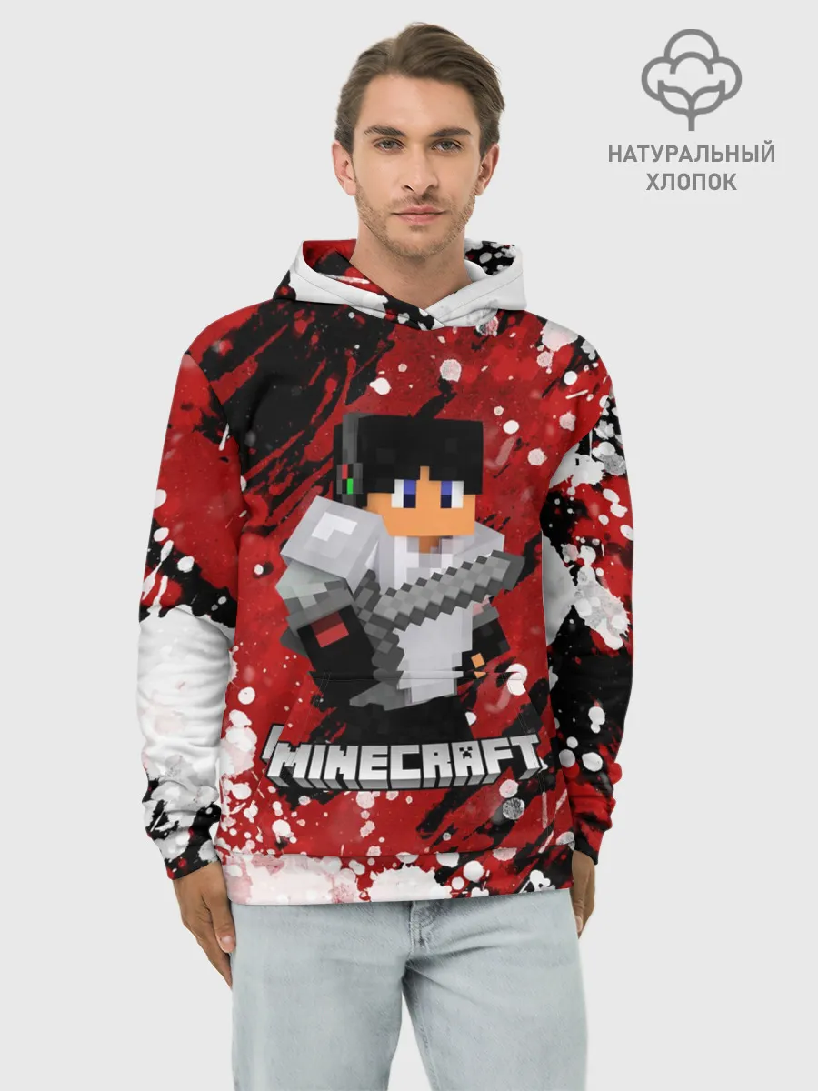 Худи мужской база хлопок / Minecraft / Майнкрафт