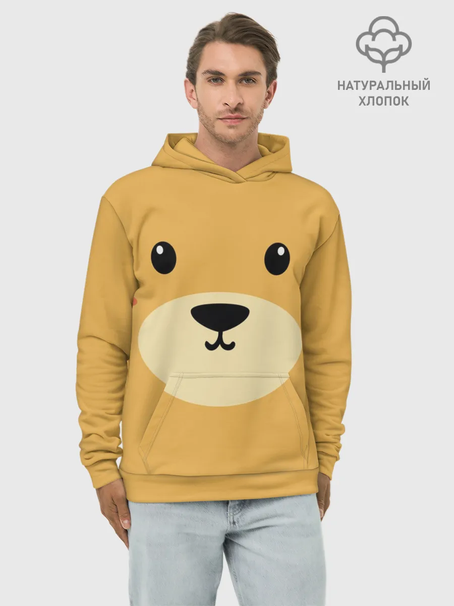 Худи мужской база хлопок / Мишка