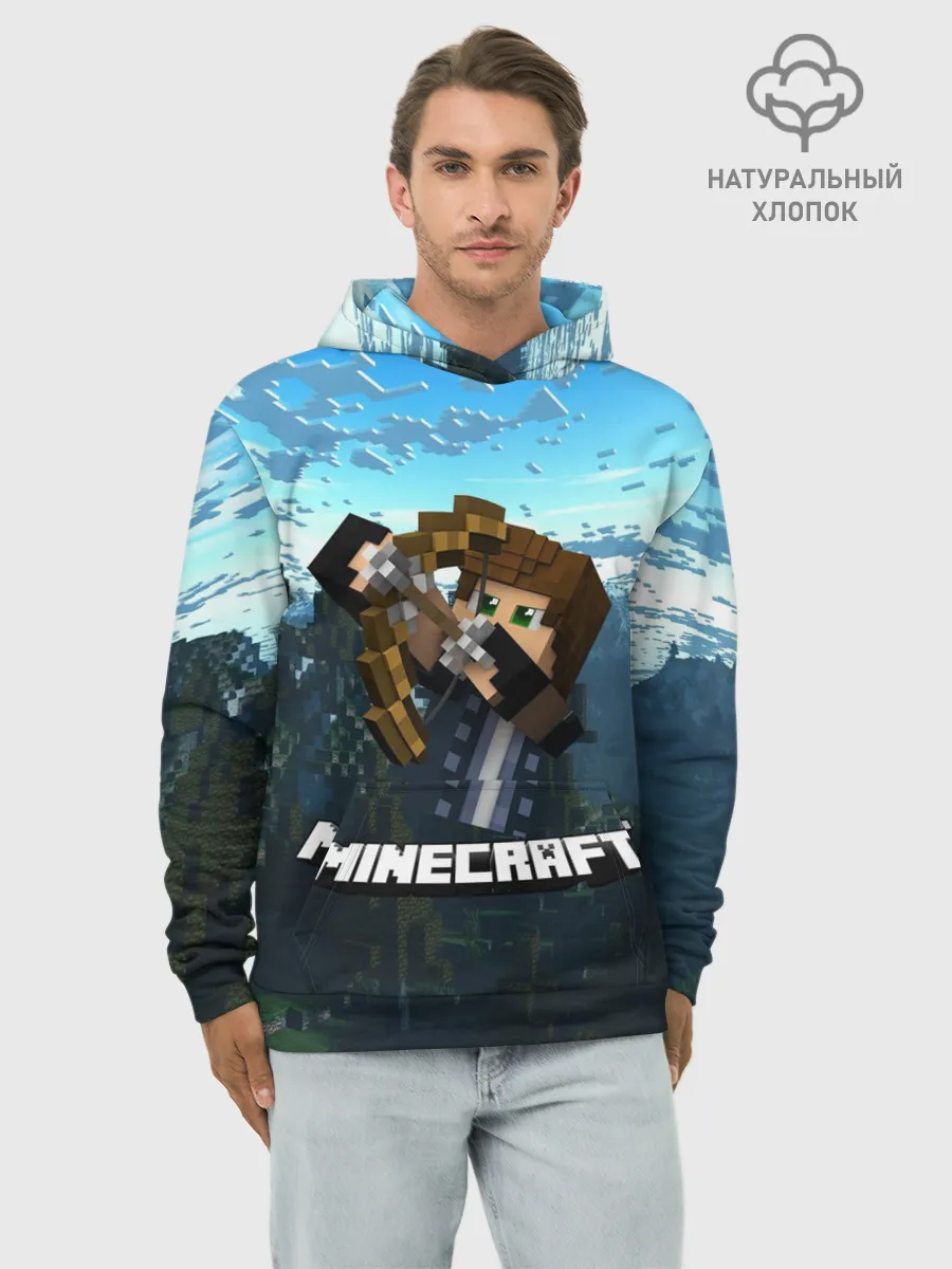 Худи мужской база хлопок / Minecraft / Майнкрафт