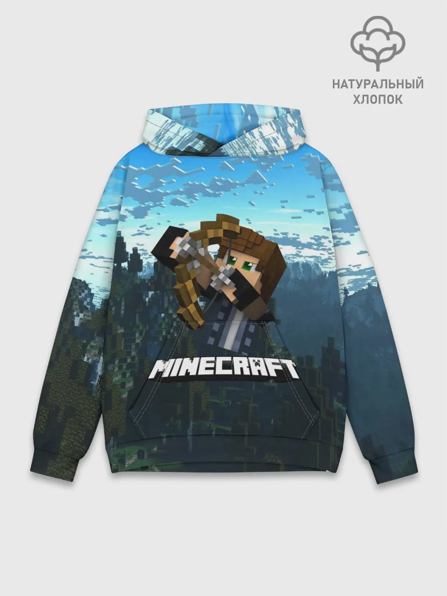 Худи мужской база хлопок / Minecraft / Майнкрафт