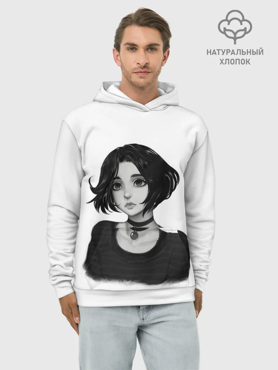 Худи мужской база хлопок / Девушка Думер