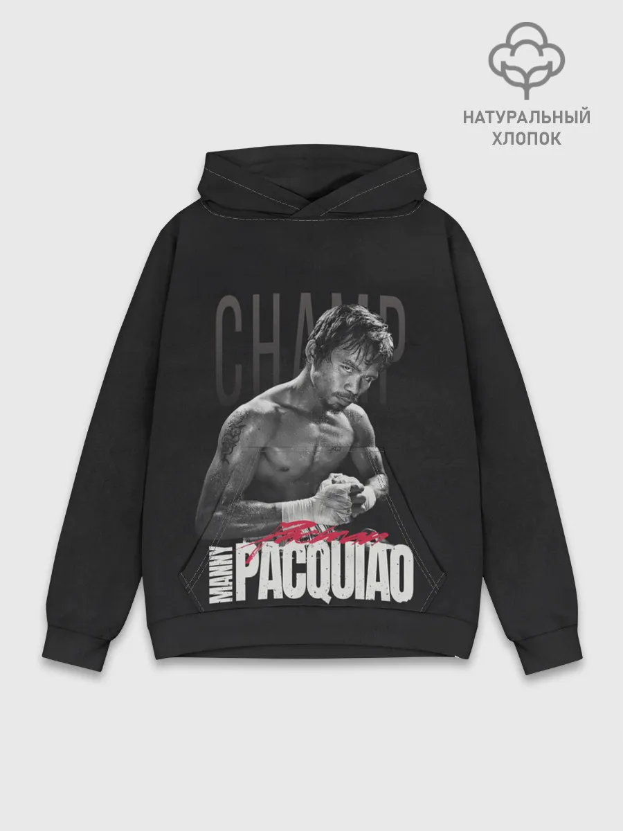 Худи мужской база хлопок / Manny Pacquiao