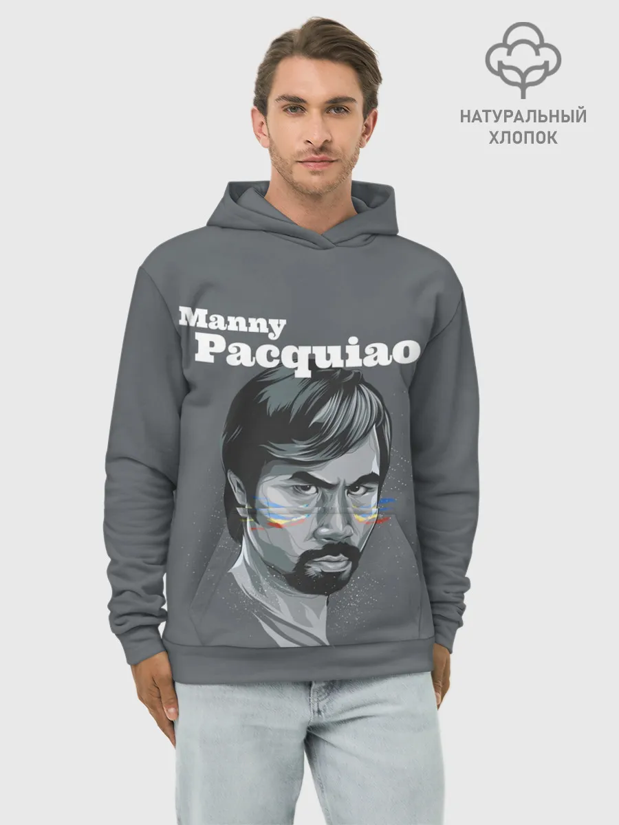 Худи мужской база хлопок / Manny Pacquiao