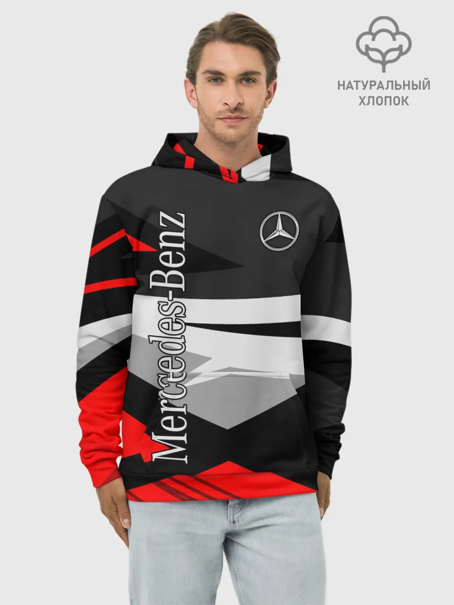 Худи мужской база хлопок / Mercedes-Benz