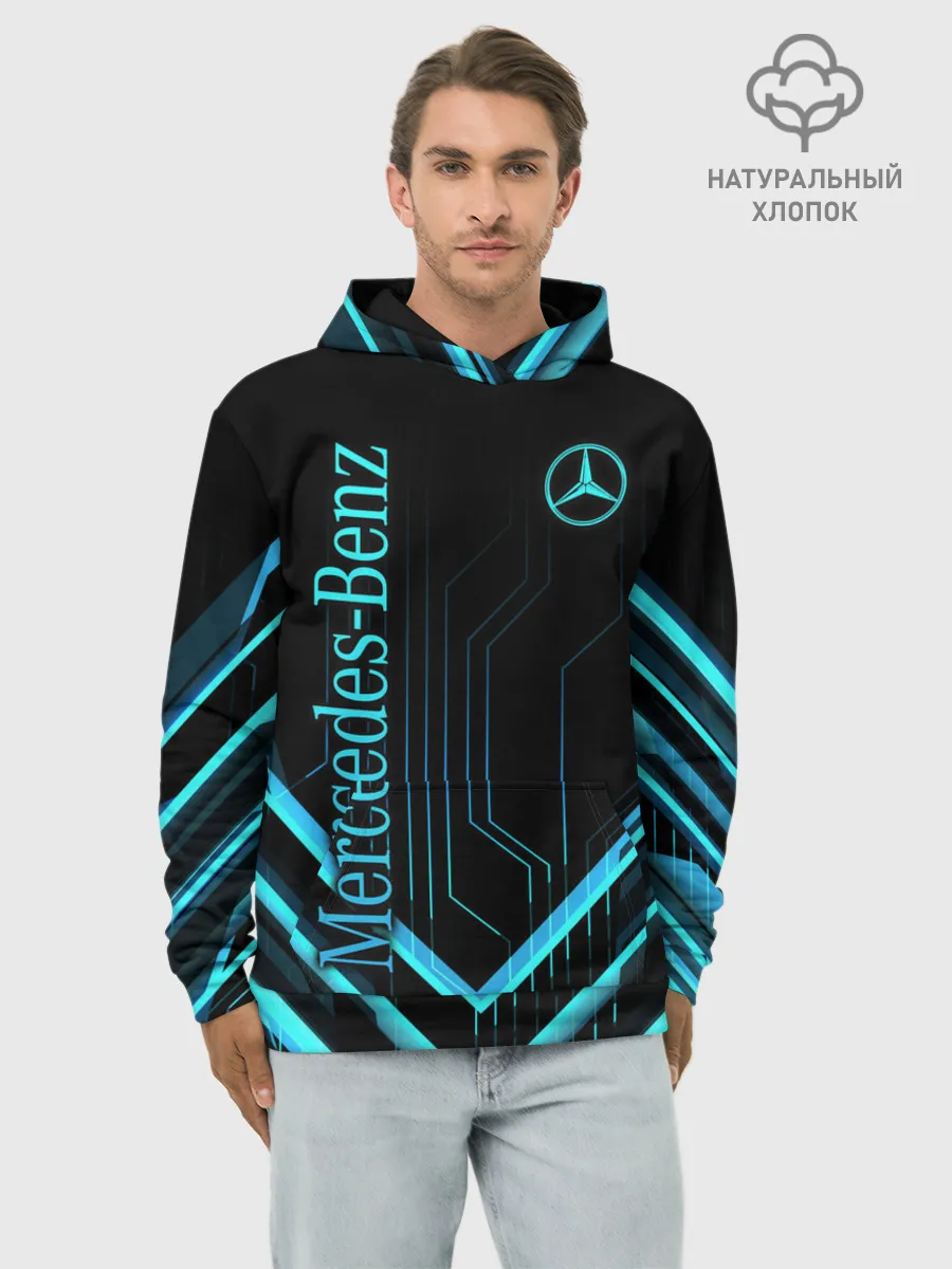 Худи мужской база хлопок / Mercedes-Benz